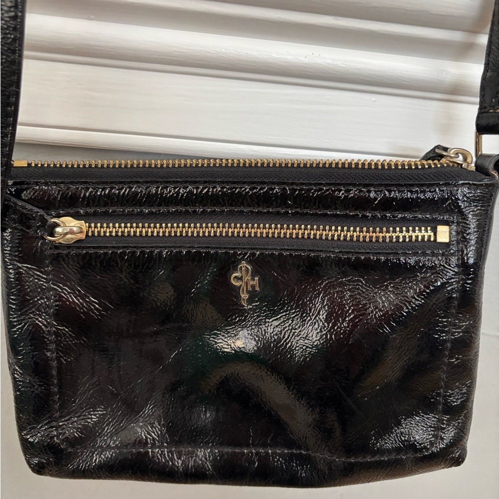 Cole Haan Black Patent Leather Crossbody Bag